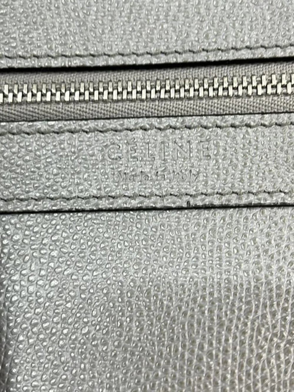 CELINE Vertical Cabas Small Gray Leather Tote Bag - Picture 9 of 11